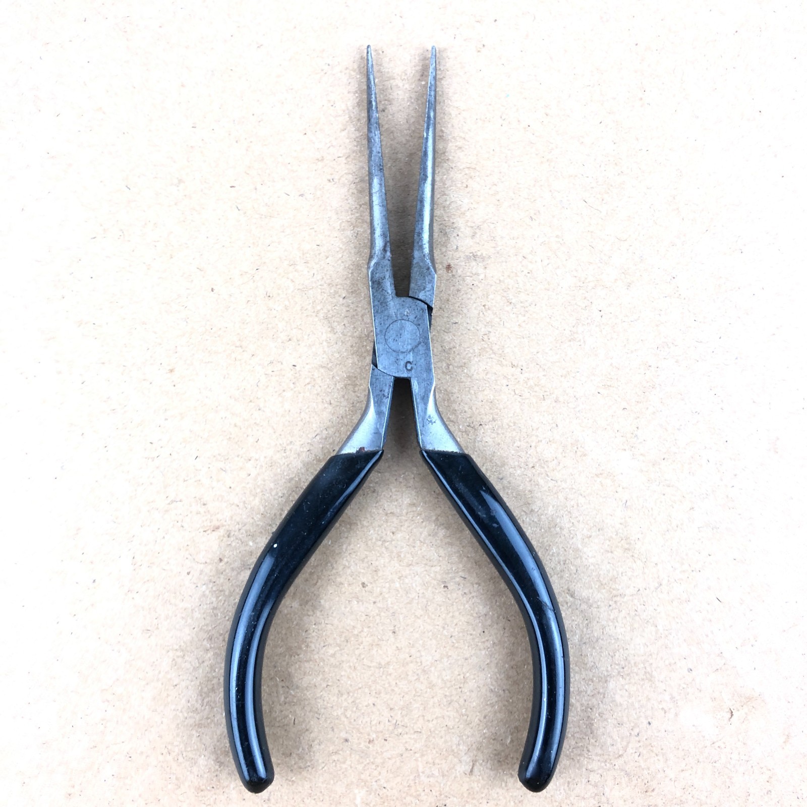 Vintage Craftsman C STAMP 6″ Needle Nose Pliers Extra Slim USA Black Grip RARE