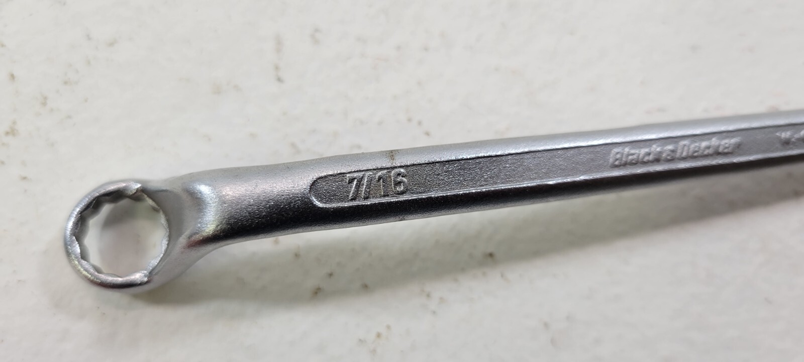 PV) Vintage Black & Decker Closed End Box Wrench Tool West Germany 7/16 3/8