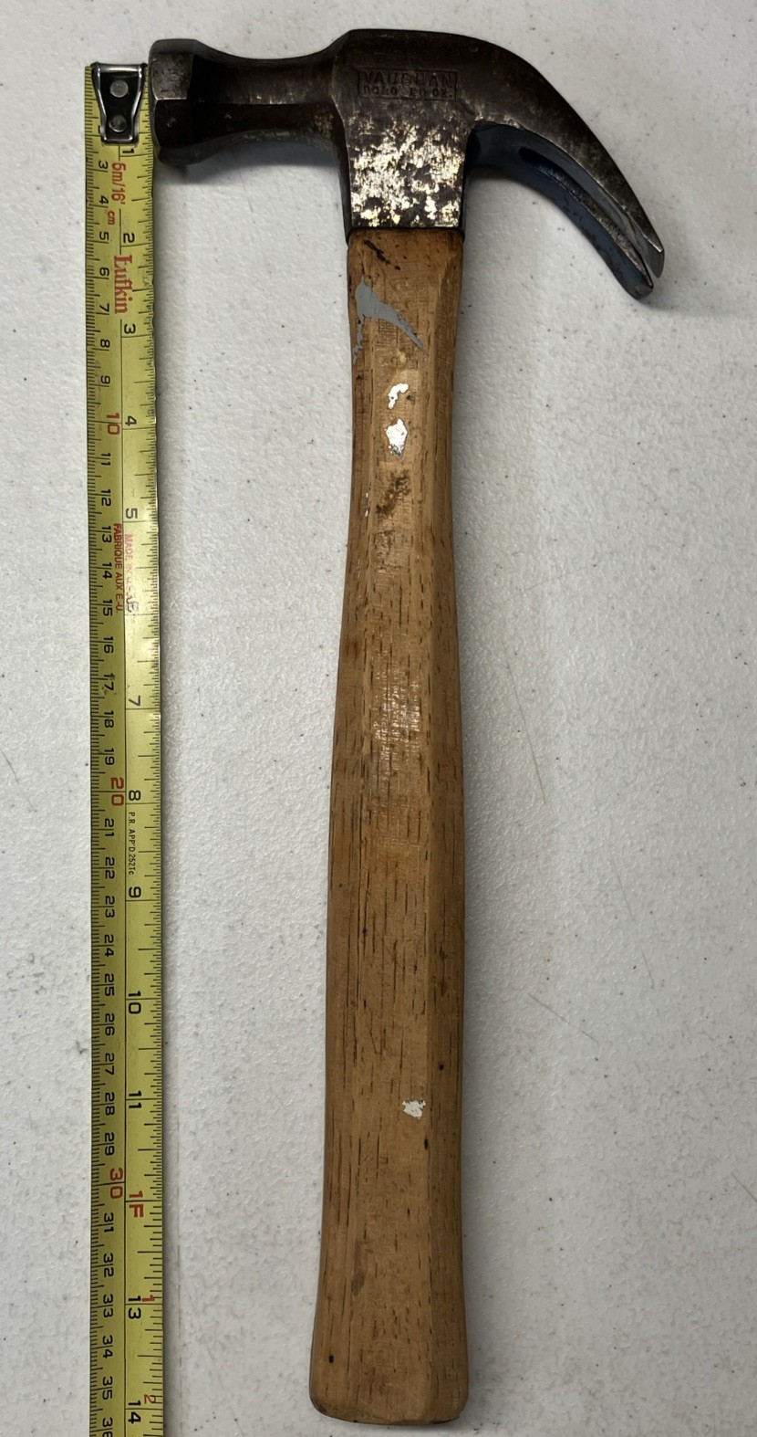 VINTAGE VAUGHAN DO20 20 OZ CLAW CURVED HAMMER WOOD HANDLE MADE IN USA 14”