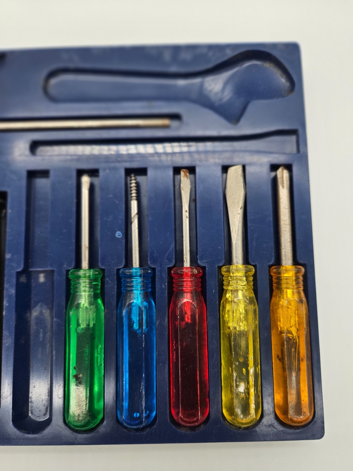 Vintage Mechanics Mate Multi Tool Set Hammer Screwdriver Kit Hong Kong Blue Case