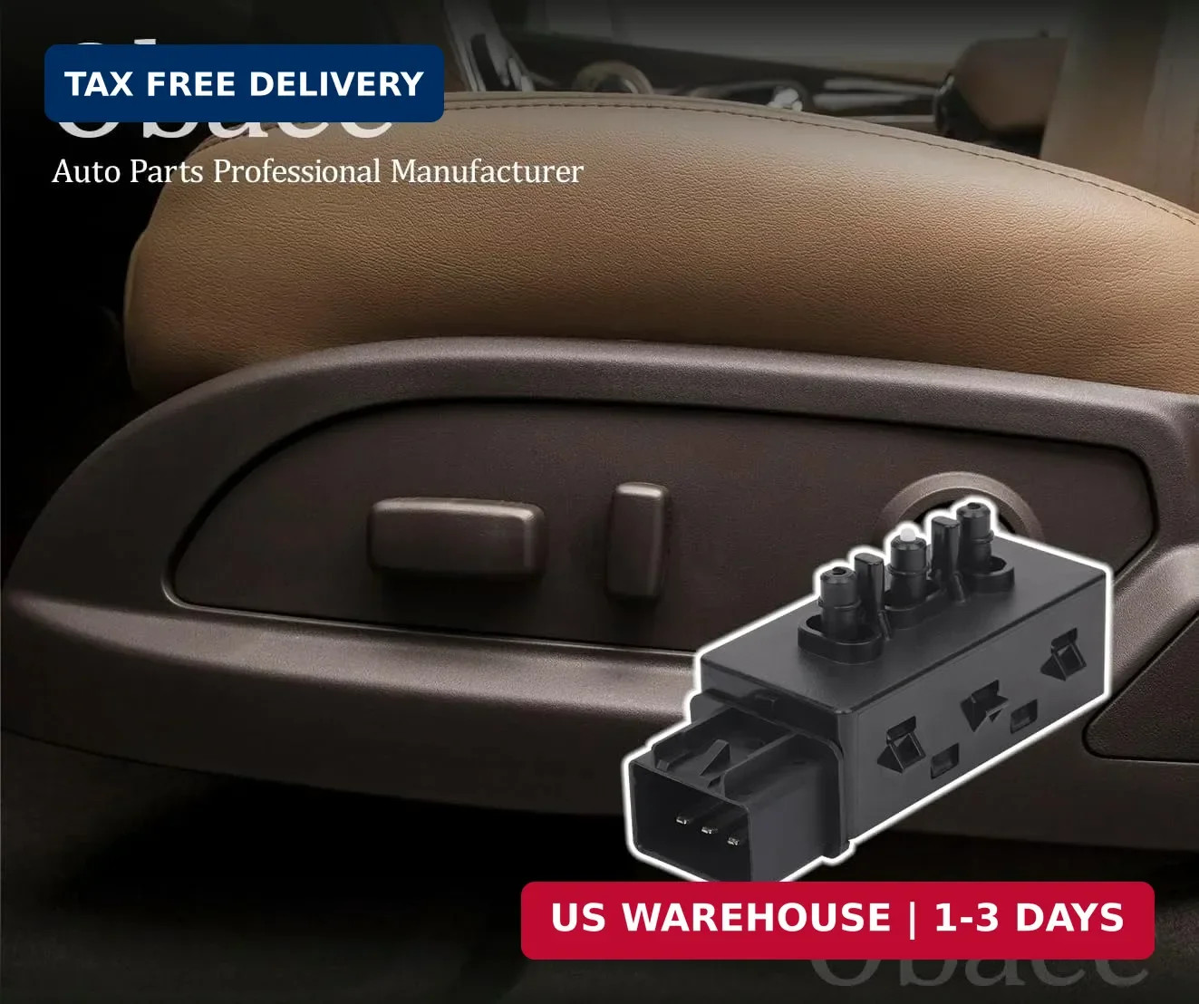 Front Left Driver Side 6 Way Seat Adjustment Switch Compatible with Chevy Silver