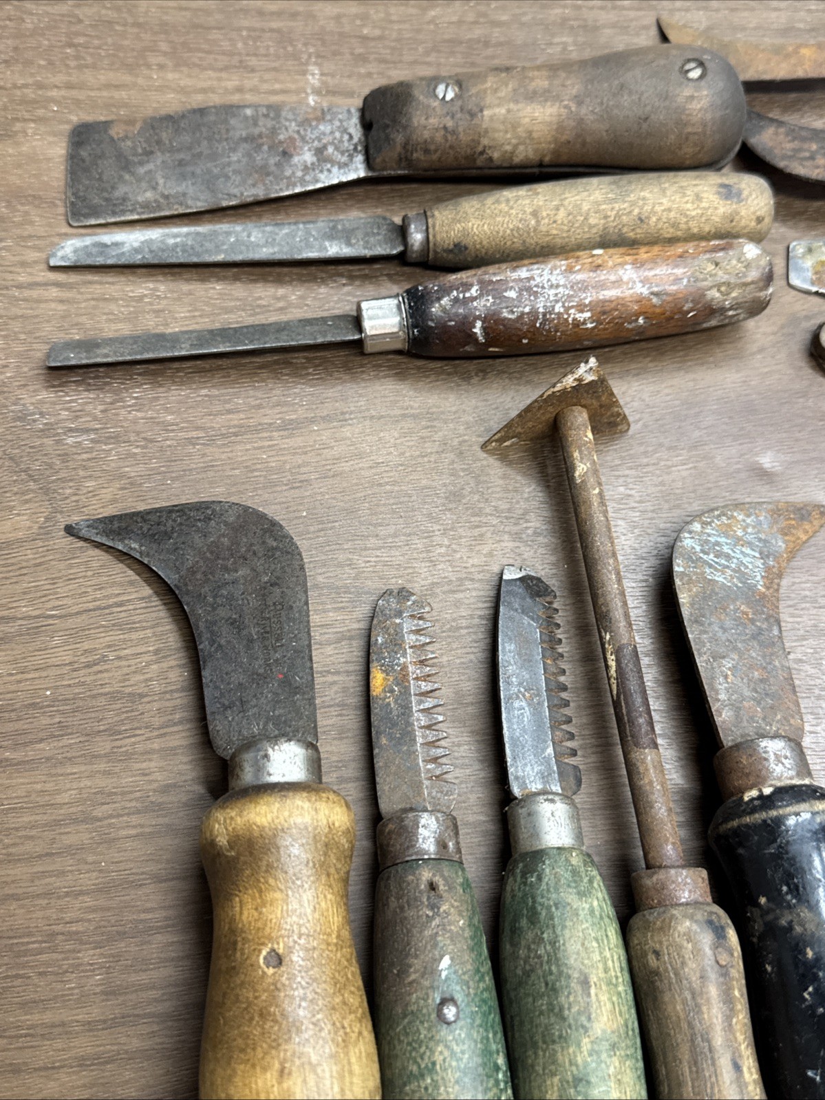 Lot of Antique Vintage Wooden Handle Tools 31 Pieces