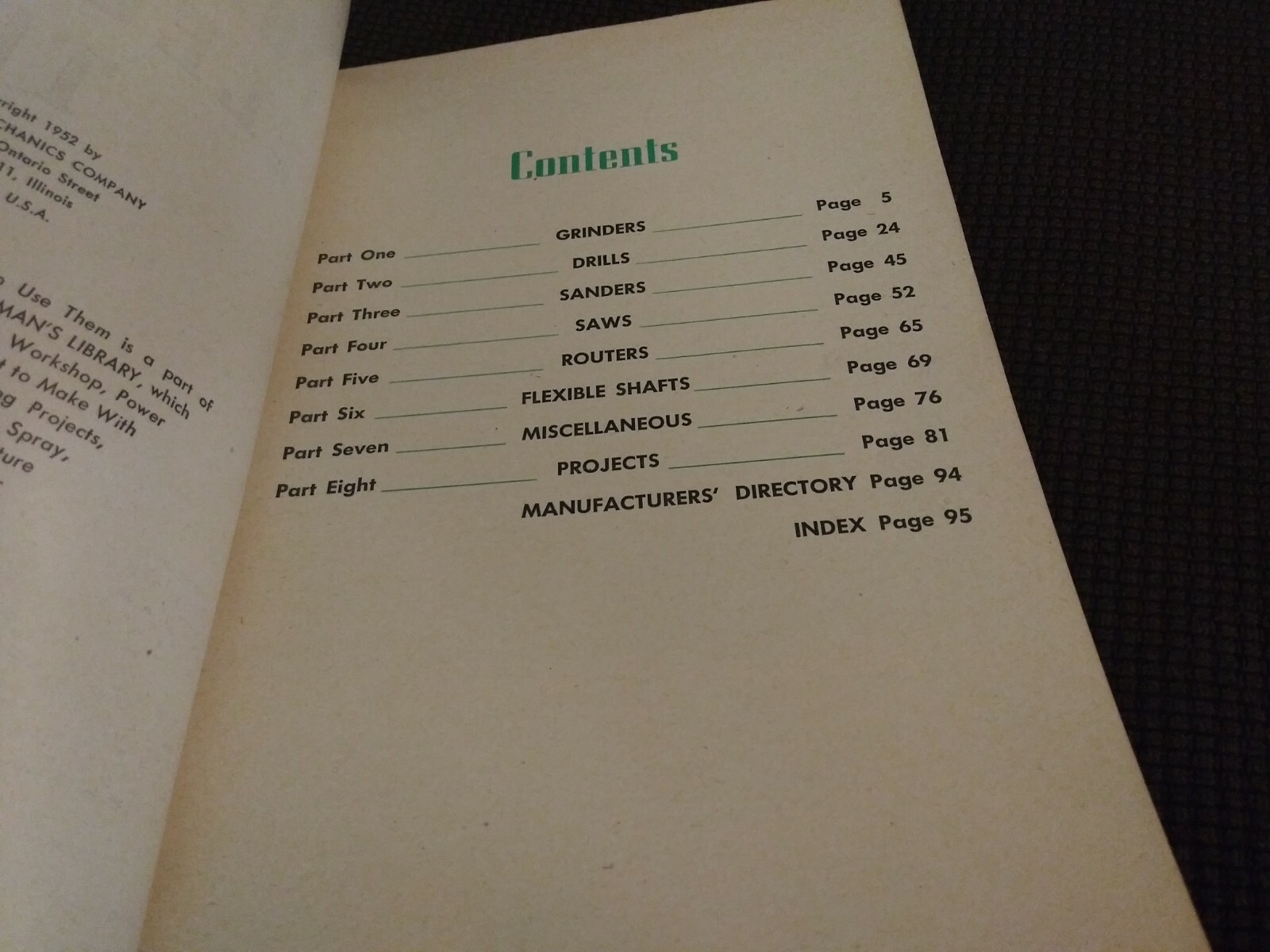 Portable Electric Tools and how to use them Popular Mechanics Vintage Manual