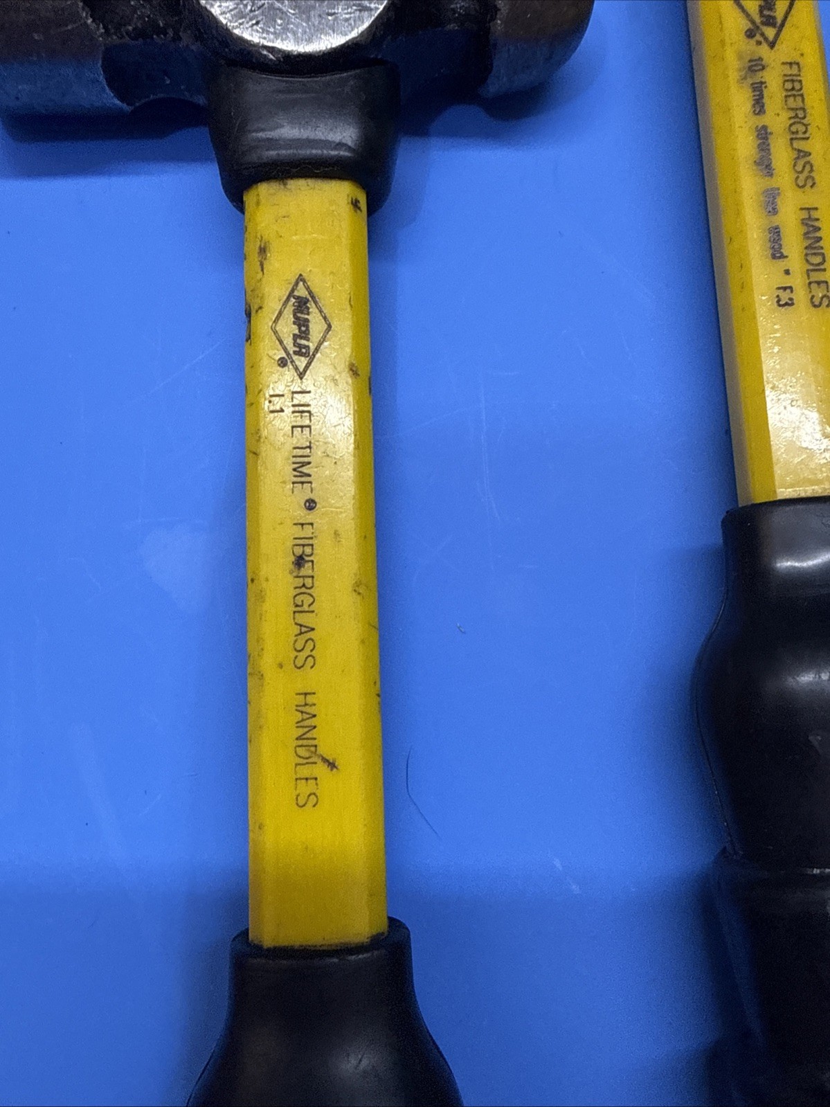 LOT OF 3 NUPLA FIBERGLASS HAMMERS 16 OZ. USED