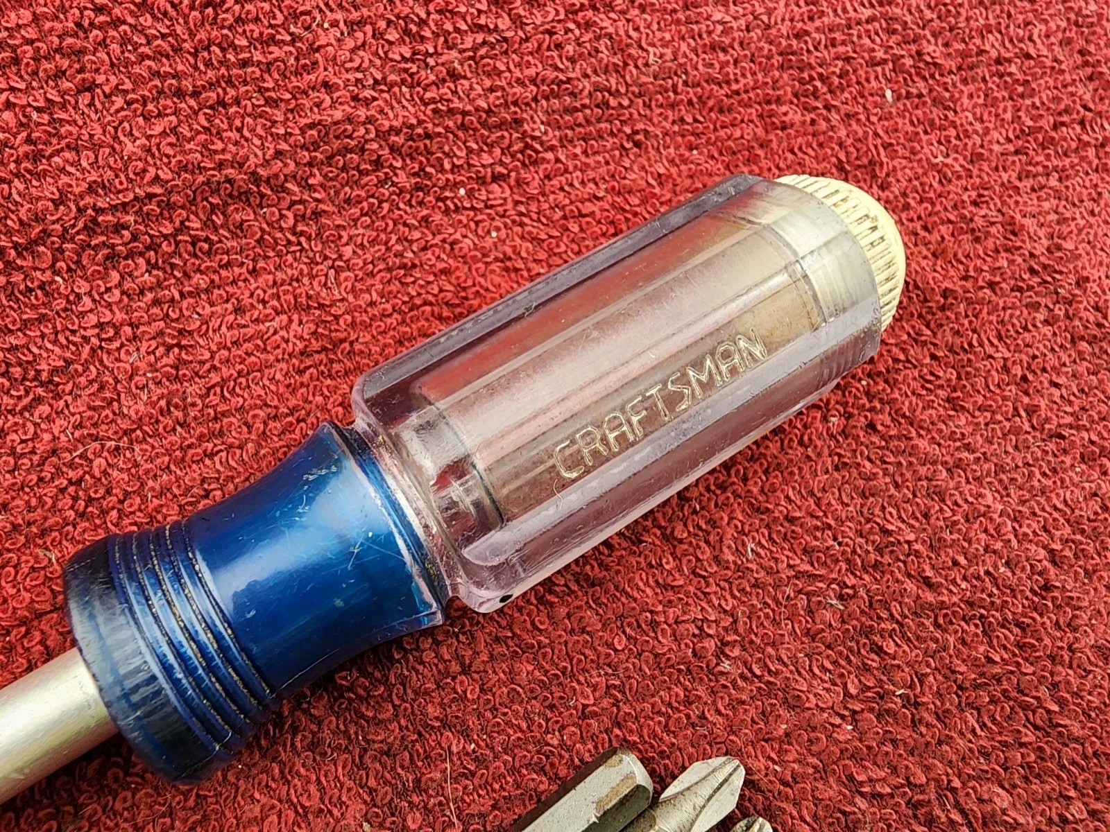 Vintage Craftsman Magnetic 1/4″ Bit Driver w/ Cap 41467 WF USA