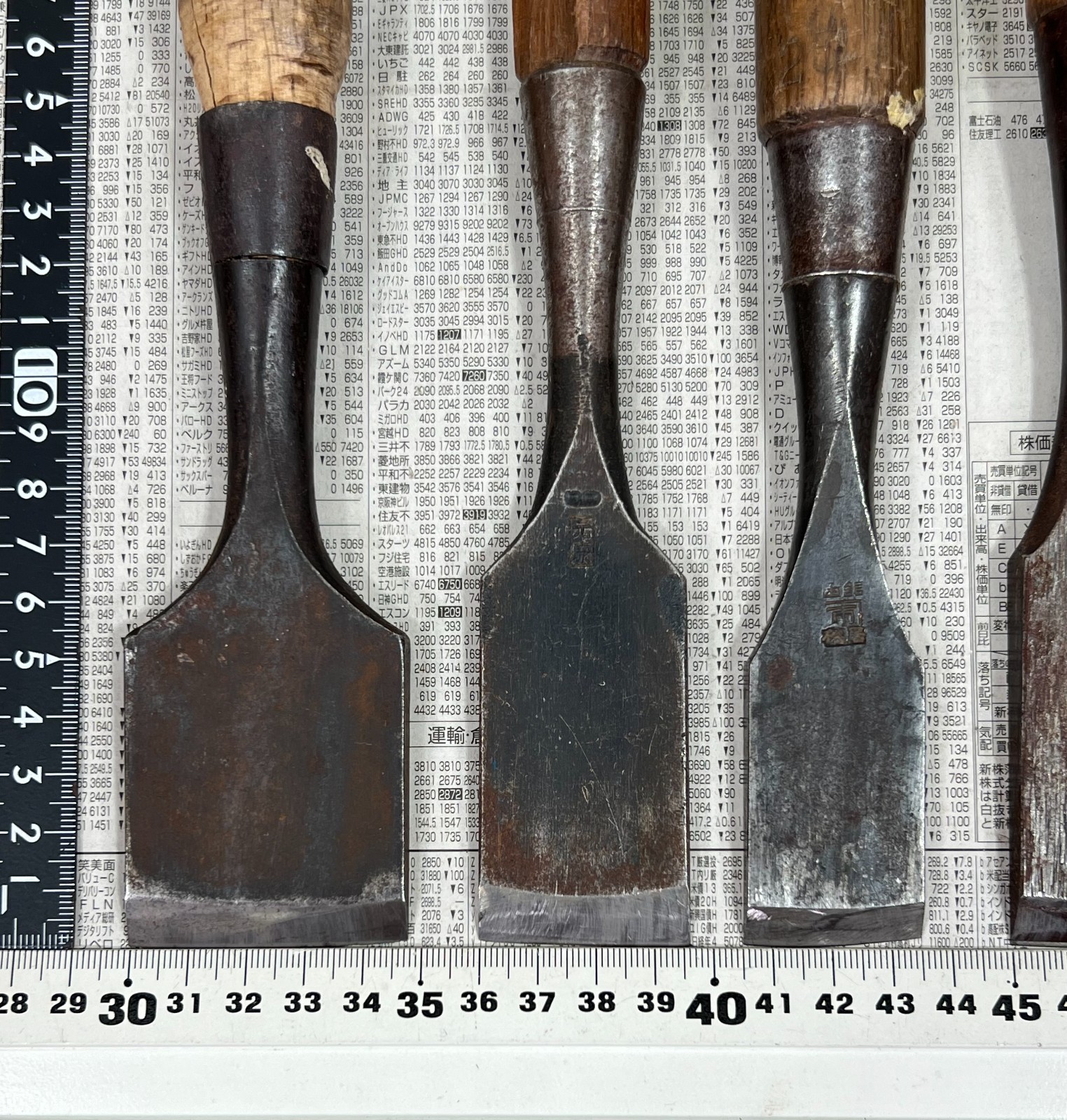 Vintage Japanese Chisel 8set nomi made by blacksmith 元康 /Carpentry Tool g64