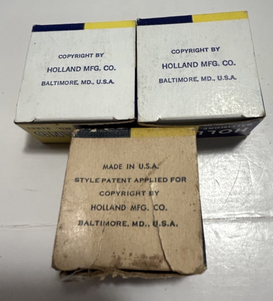 Lot Of 4 Vintage HOLLAND MFG. CO. & Servistar TACKS in 3/4” & 7/16”