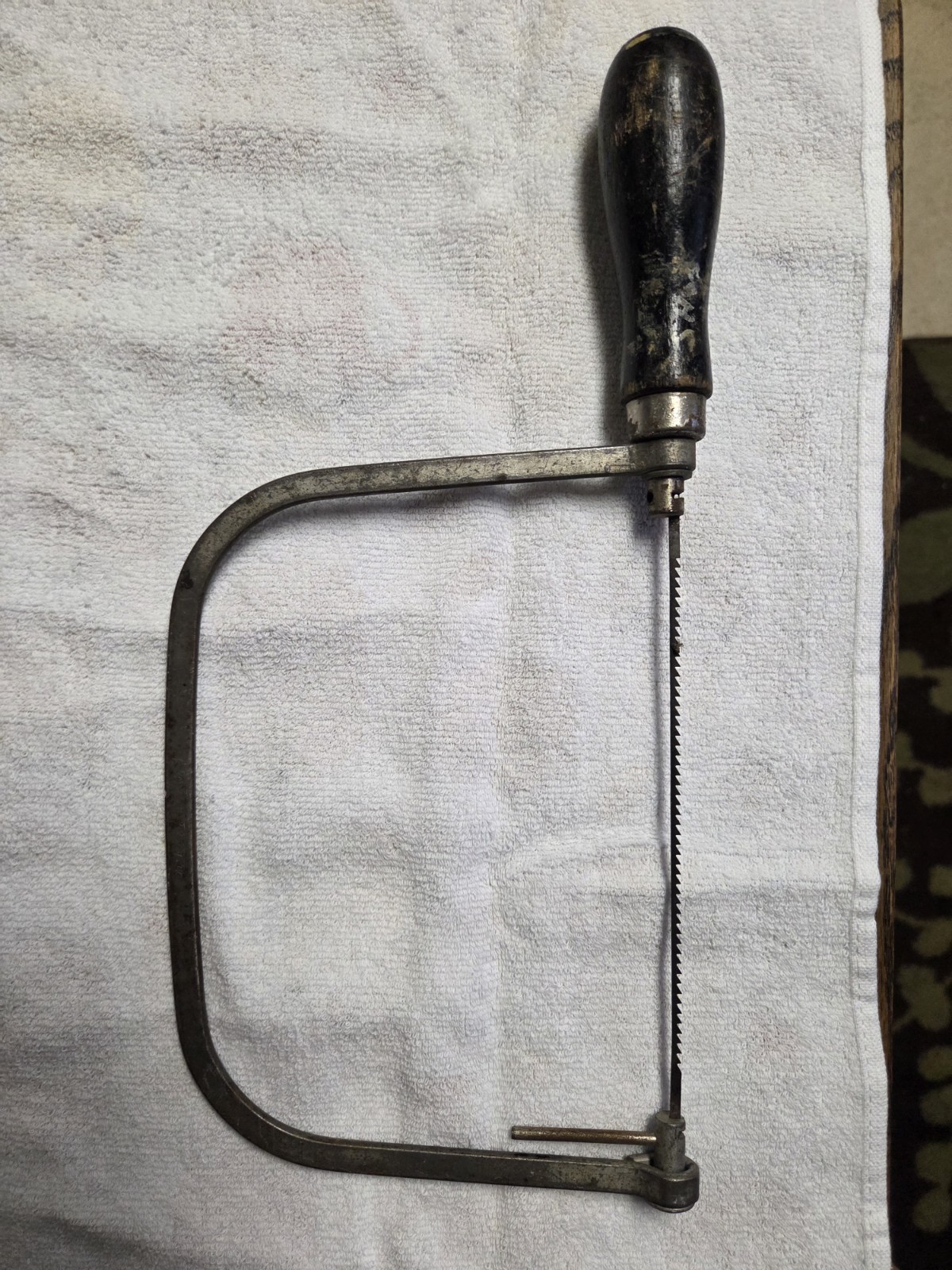 Vintage Great Neck Coping Saw Wood Handle Made in USA & Trojan 33P Blades Lot