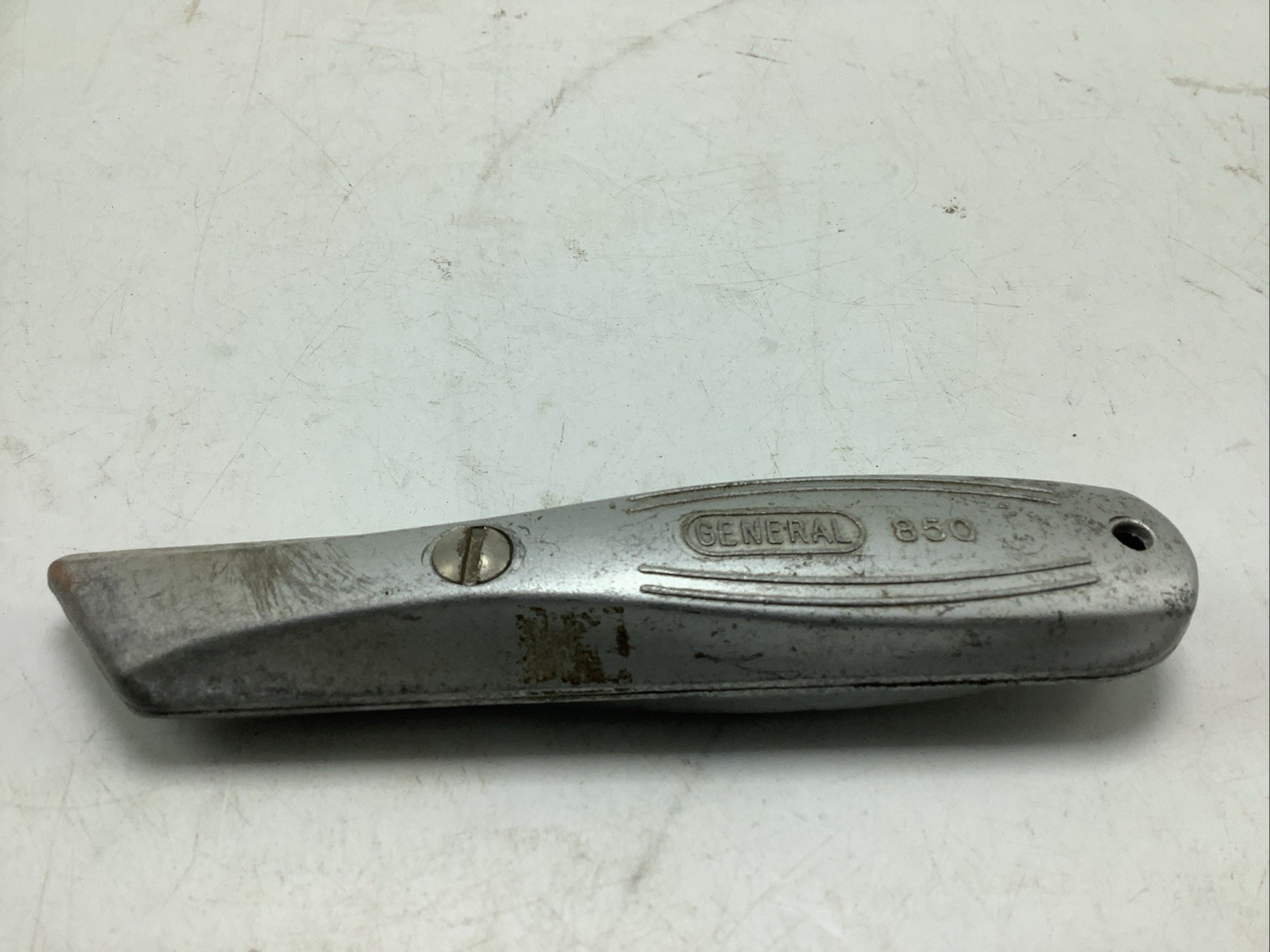 Vintage General No. 850 Fixed Blade Aluminum Box Cutter Utility Knife U.S.A.