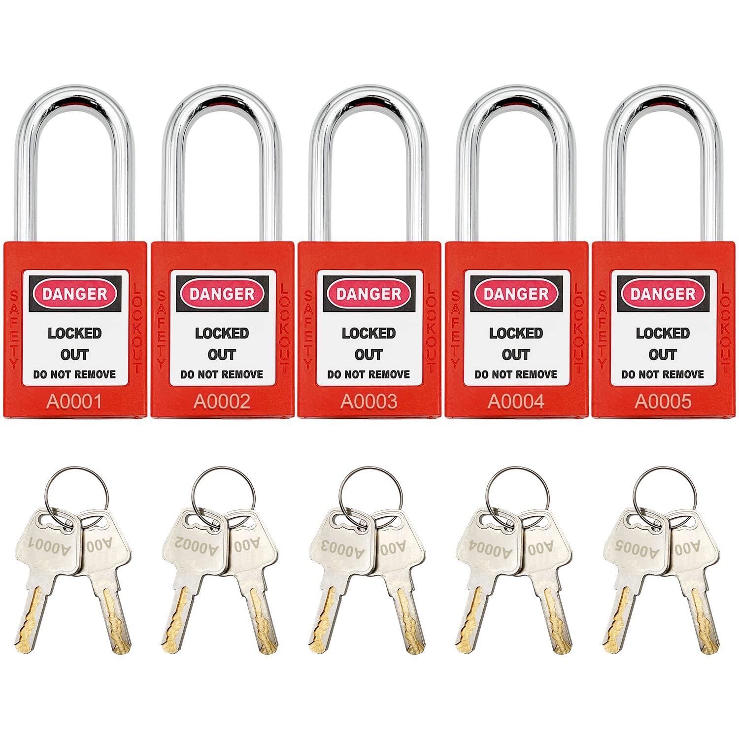 SAFBY 10 Keyed Different Lockout Tagout Lock – Loto Safe Padlocks for Lock Ou…