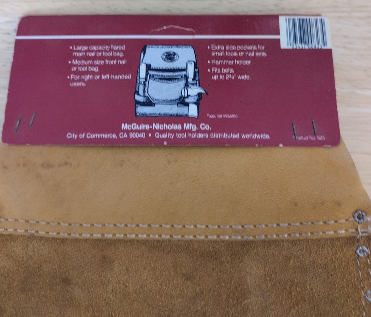 NICHOLAS No. 823 Leather Nail & Tool Bag for Tool Belt 10″ x 11″