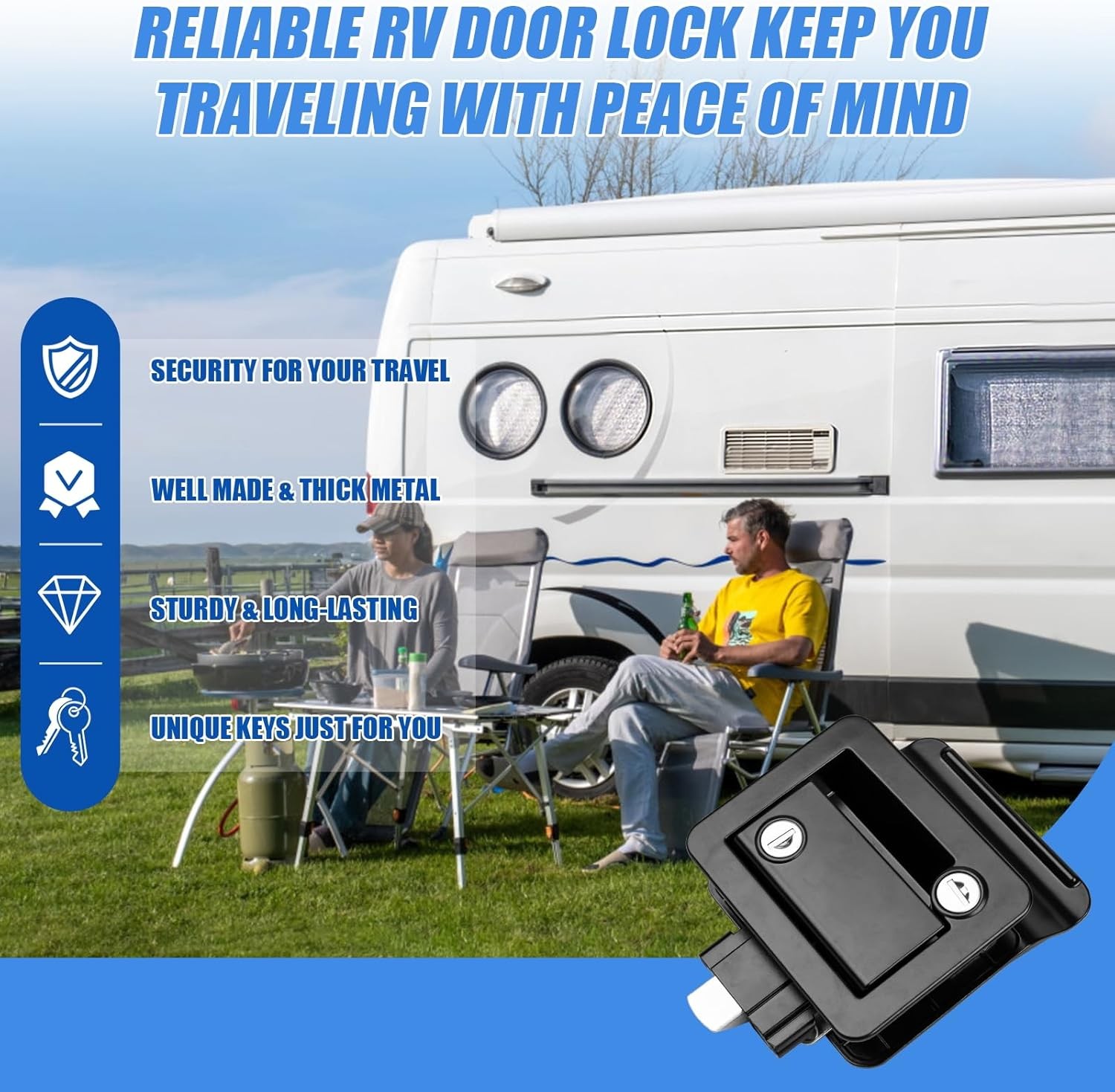 RV Entry Door Lock Replacement – Upgrade Door Latch Handle With Paddle Deadbolt