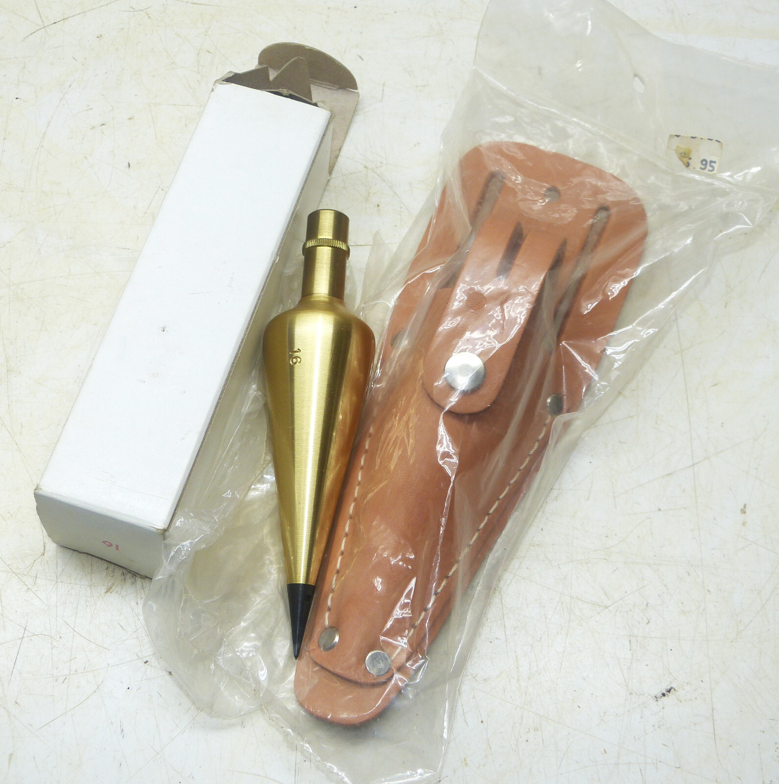 NIB 16 oz Caron East Plumb Bob w/ Bolen S5432 Holster INV17623