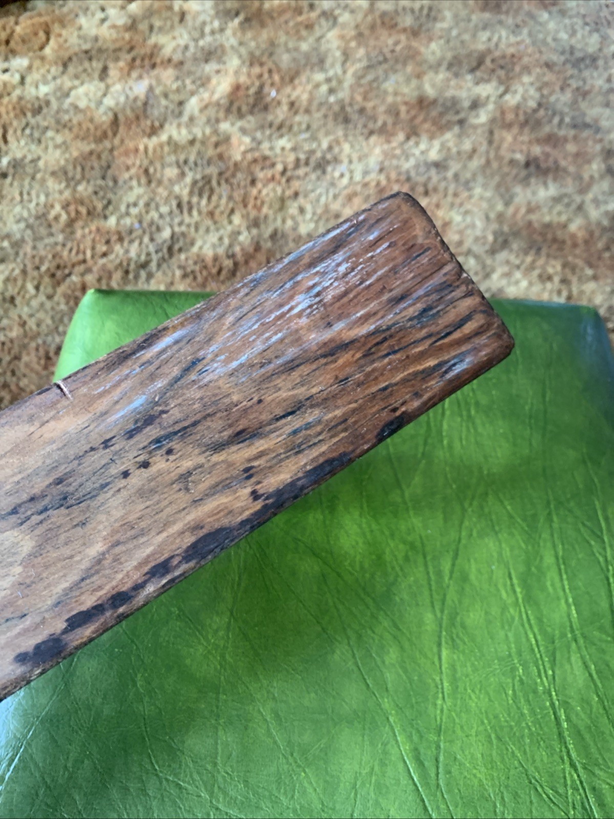 VINTAGE AUBURN TOOL CO 16”WOODEN WOOD PLANE JOINTER W/ 2-1/2″ IRON Thistle Stamp