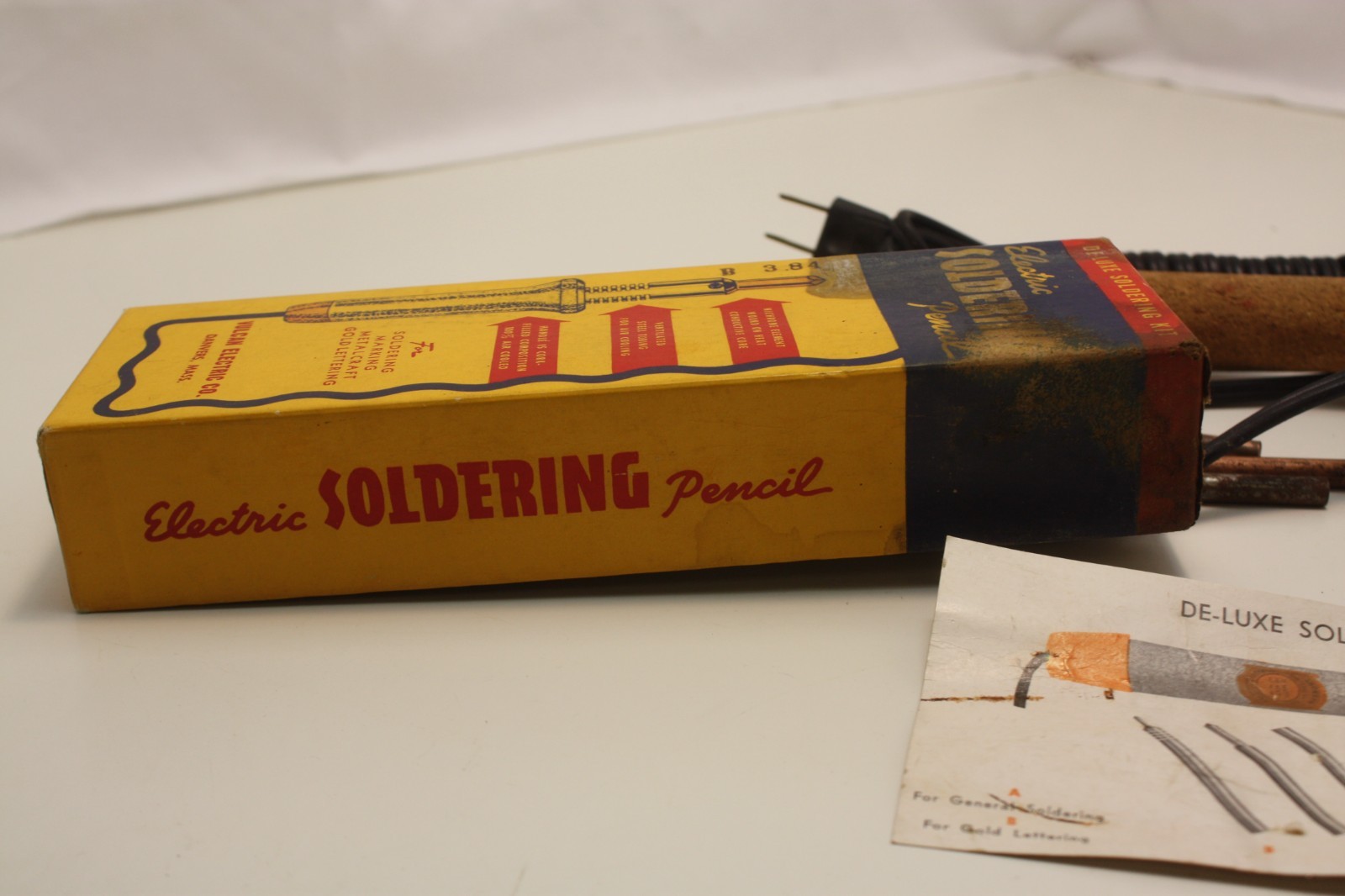 Vintage Vulcan Electric Co. Electric Soldering Pencil Unused in Box