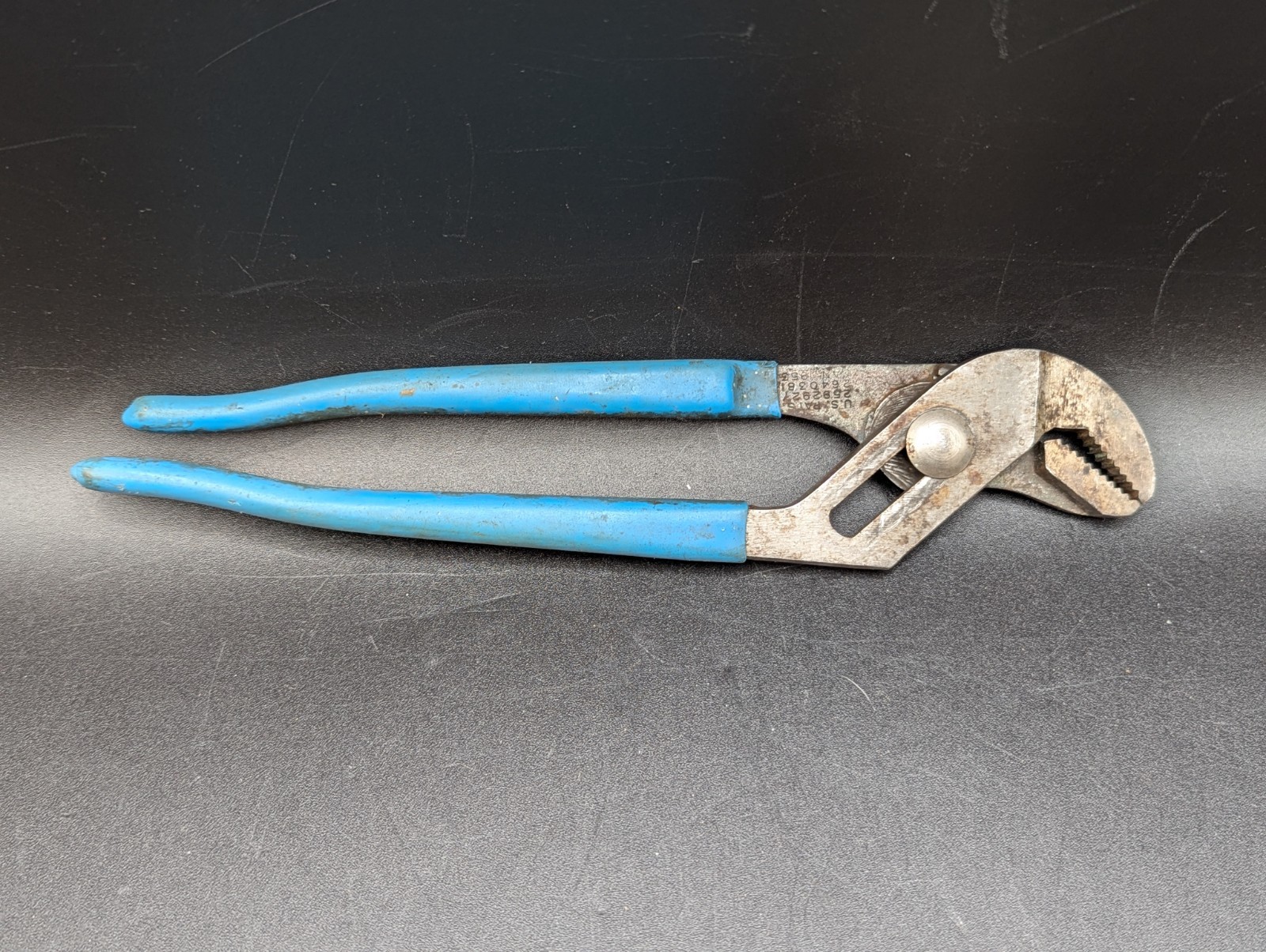 Vintage CHANNELLOCK Meadville PA 420 9″ Slip Joint Pliers Pat. Logo USA Blue
