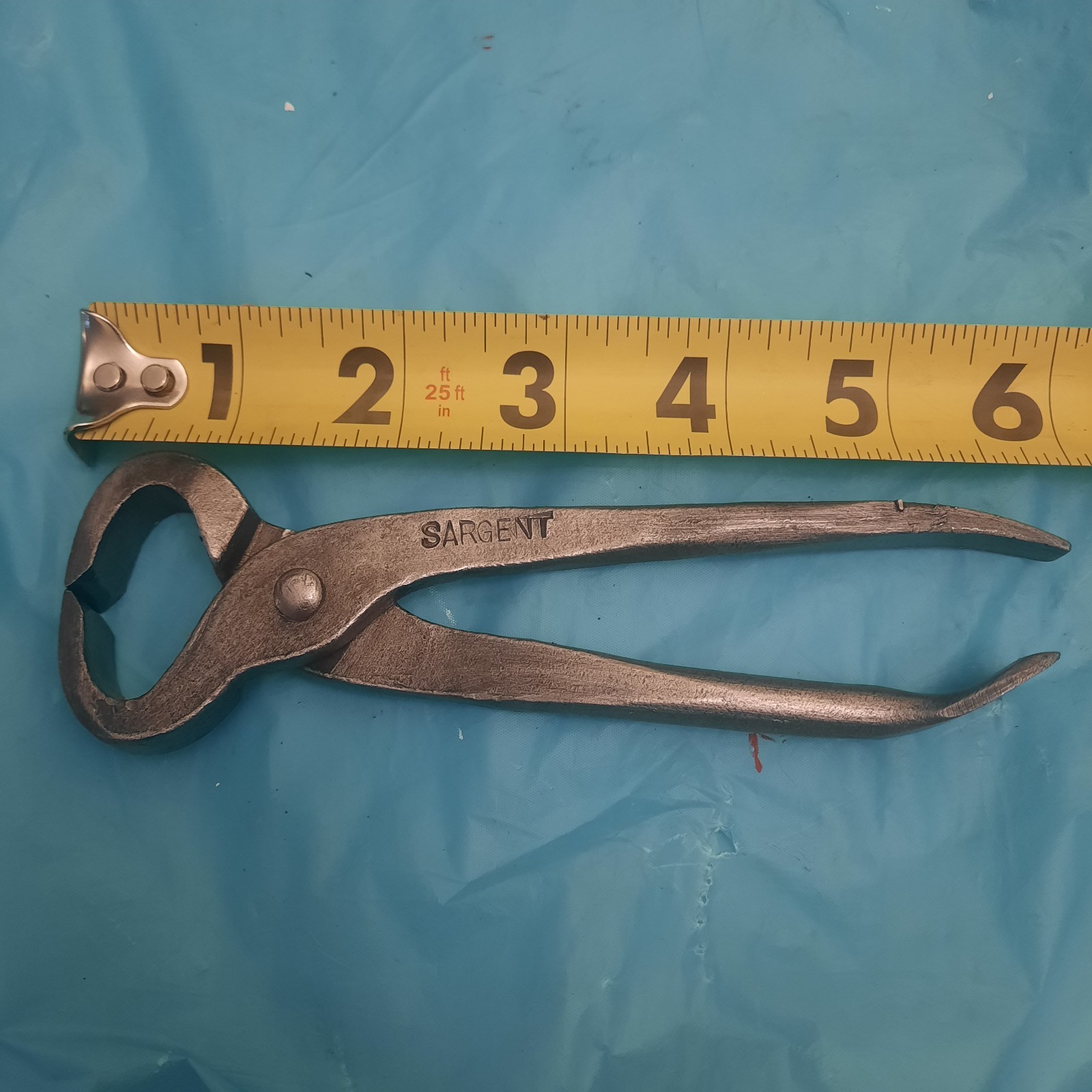 Vintage Sargent 6” Farrier End Nippers Cutters – Nail Puller Screwdriver – USA
