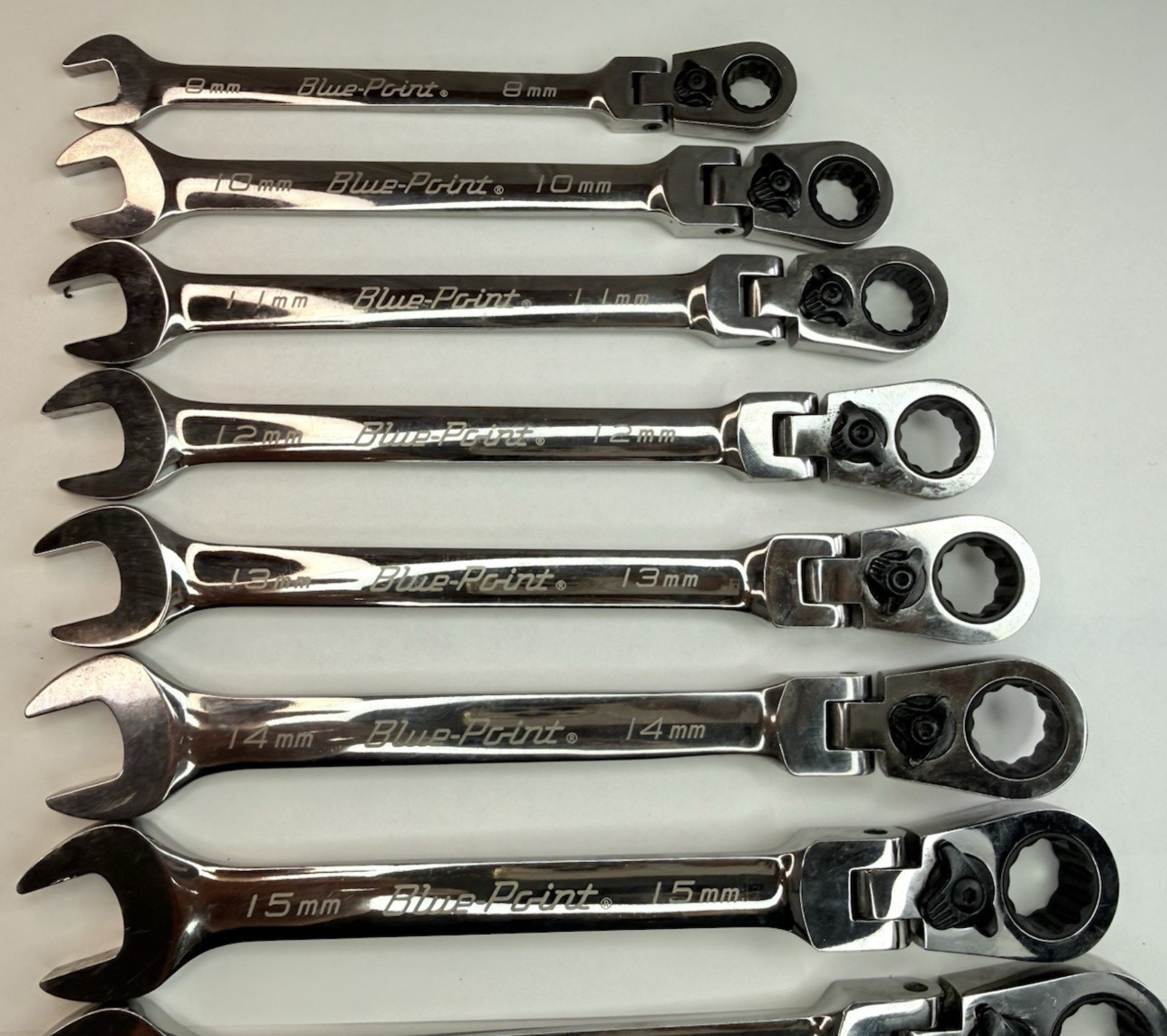 BLUE POINT 12pc Flex Head Ratchets 8mm-19mm Taiwan Missing 9mm