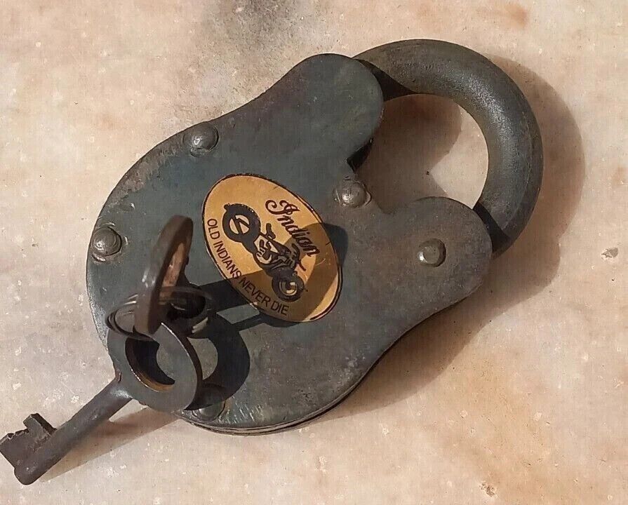 Old Padlock 5” With Brass Logo Antique Style Working Padlock With Keys