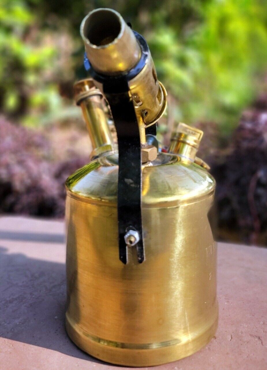 Antique-Style Brass Blow Torch Lamp – Authentic Vintage Reproduction.