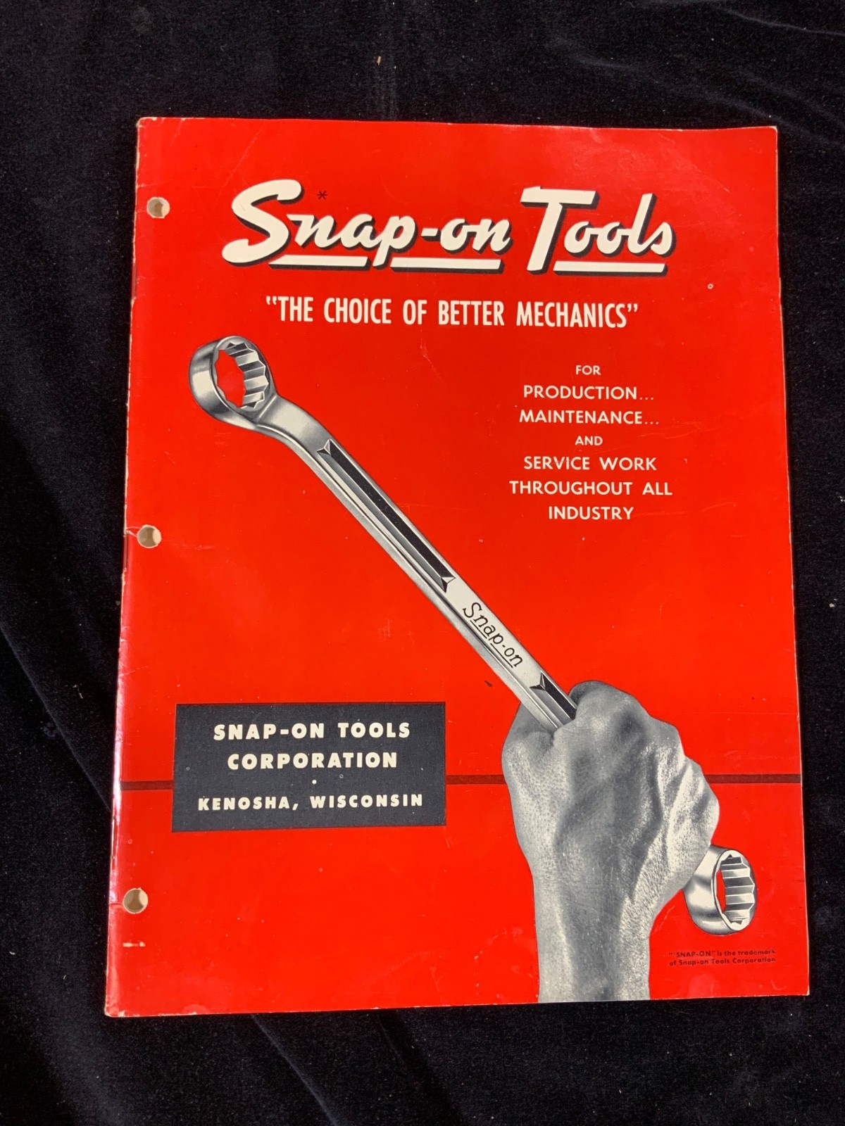 VINTAGE SNAP ON TOOL CATALOG~1955~SNAP-ON TOOLS~WRENCH~