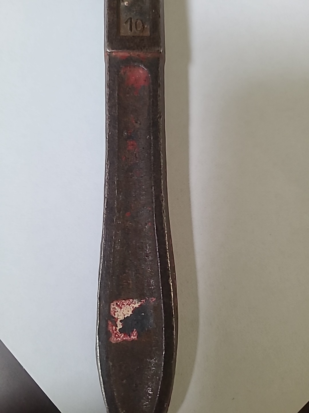 Vintage Drop Forged 10” Wrench unknown manufacturer “drop forged Steel” stamped