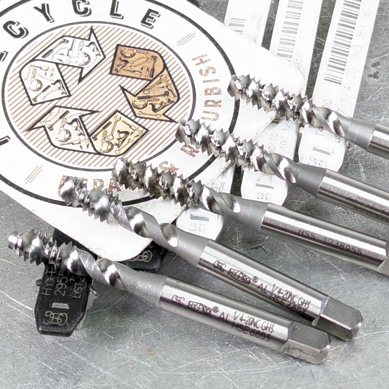 5 Spiral Taps 1/4-20 Sharp! GH-3 Bottom 2,3-Flute HS OSG Machinist Toolmaker{824