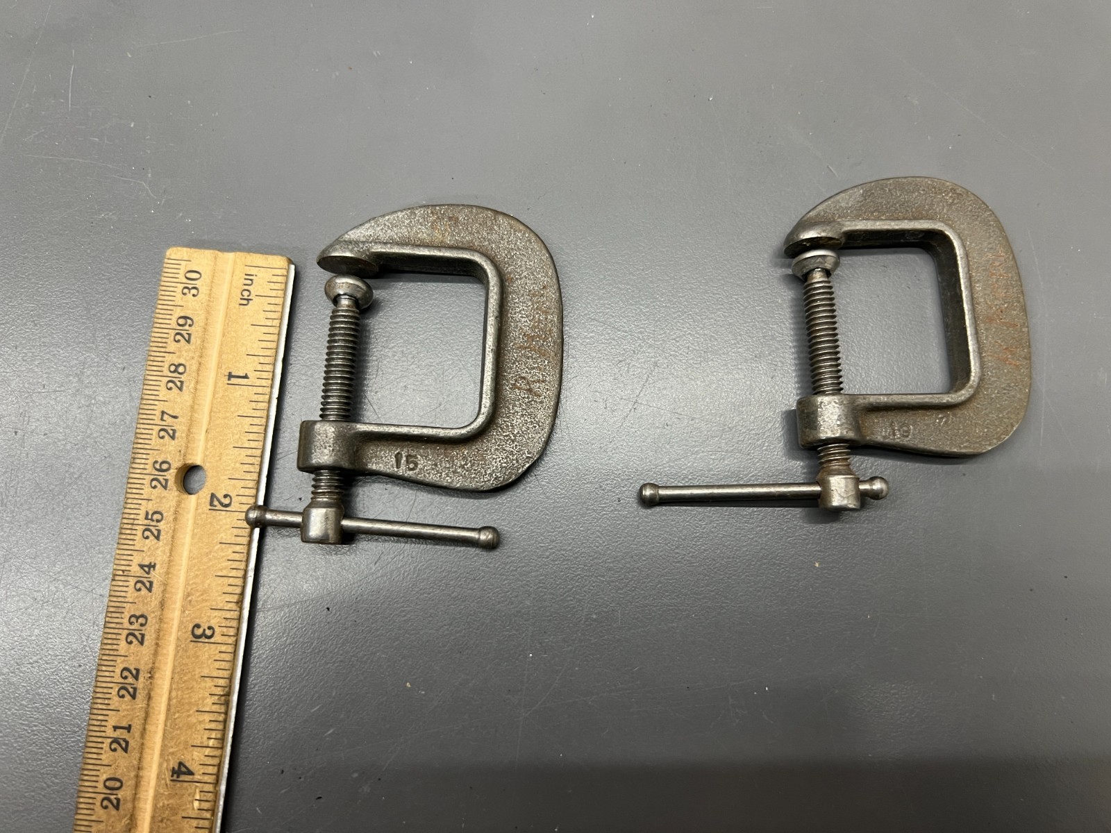 (m) VINTAGE BRINK & COTTON B&C No. 141 1″ MACHINIST CLAMP SET OF 2 – USA