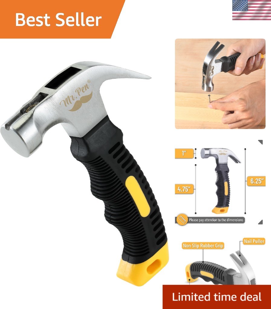 Compact 8oz Magnetic Claw Hammer – Ergonomic Tool for Woodworking & Camping