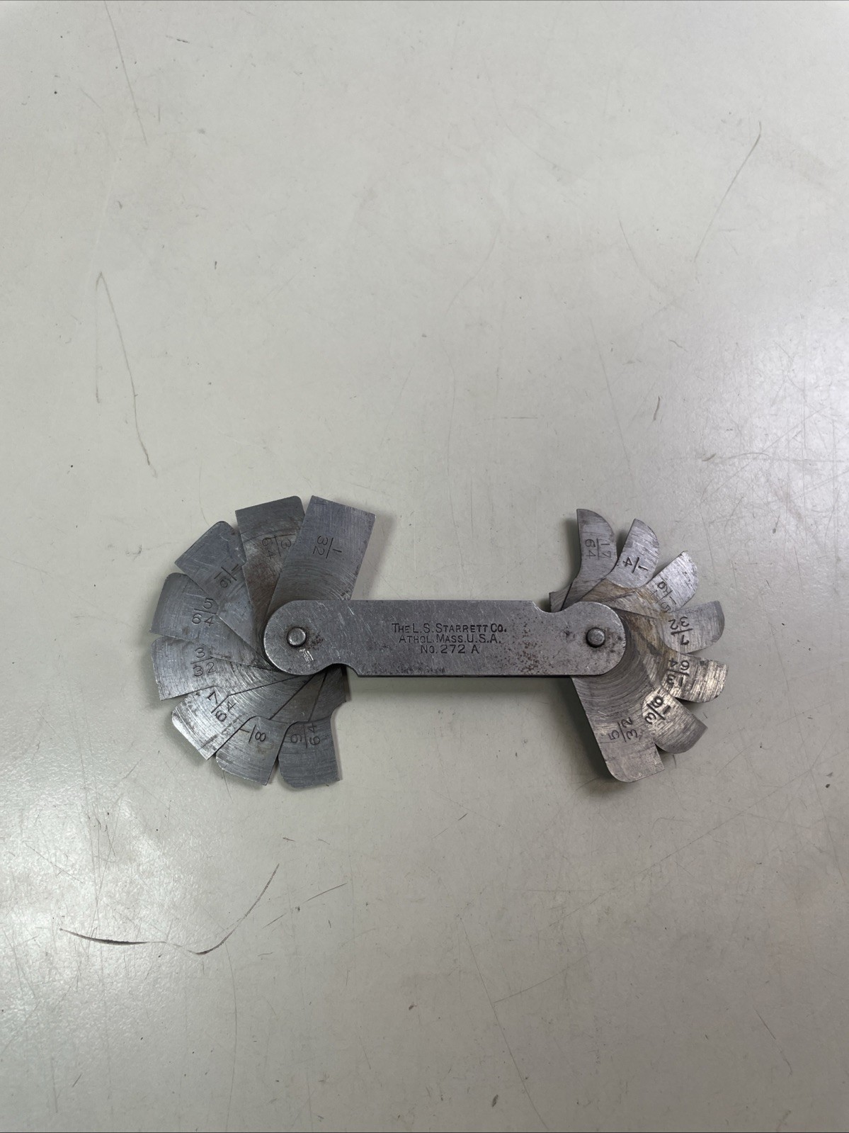 Starrett No. 272A Fillet or Radius Gage w/Box Machinist Tool USA