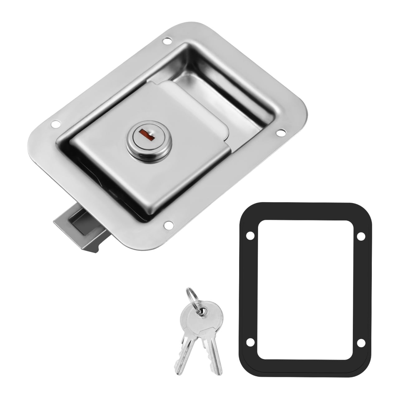 RV Trailer Door Lock Stainless Steel Paddle Latch Lock Heavy Duty Flush Mount…