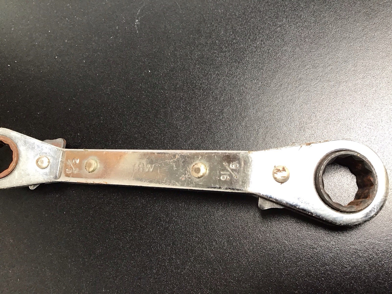 Vintage T R W 1/2” – 9/16” Ratchet Wrench