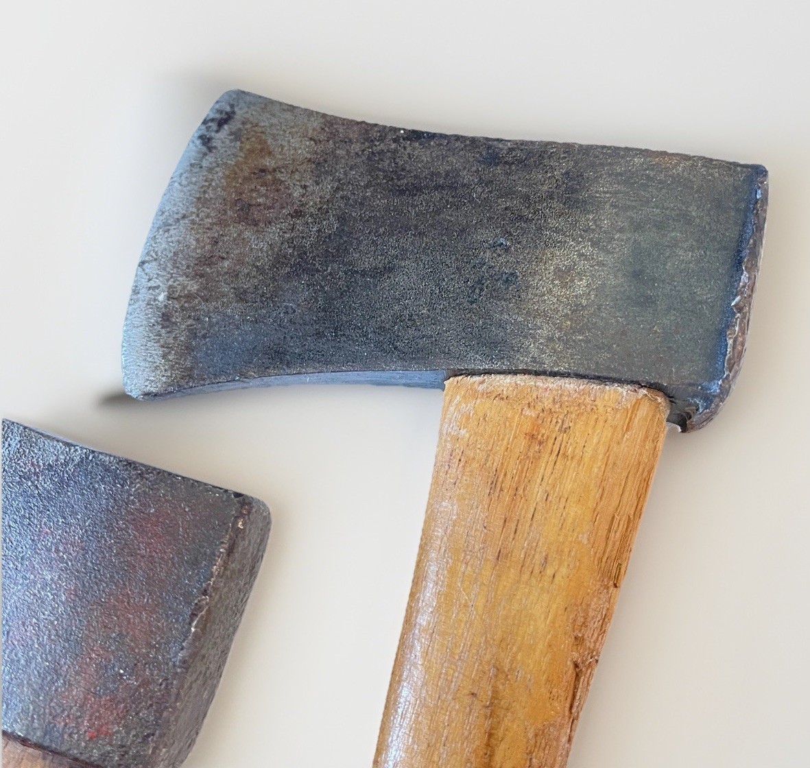 Pair Of Vintage Axes-unknown Age, Origin, And Makers- A Piece Of Old Times