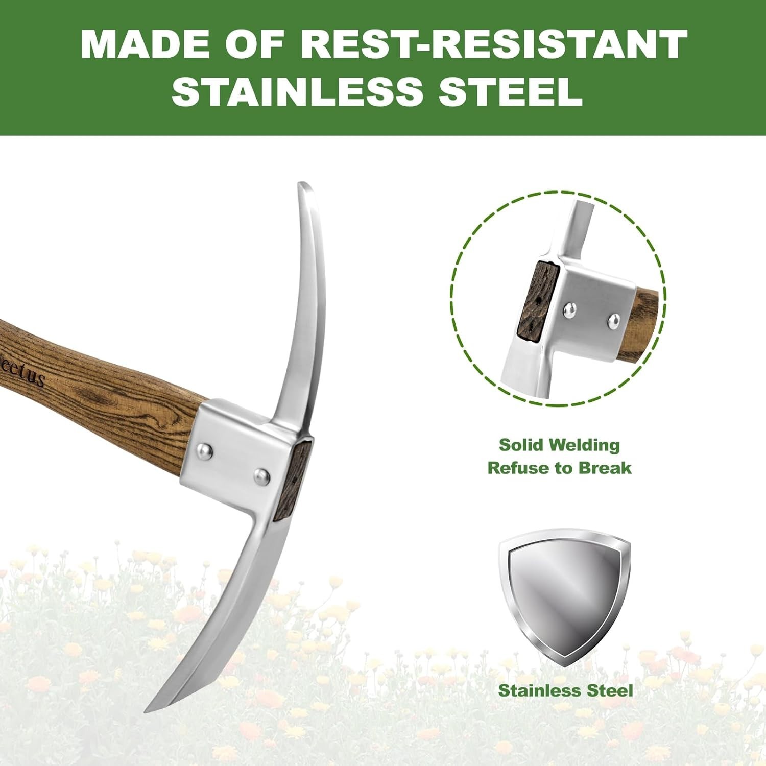 Lifetime Garden Pick with Comfortable Grip – Perfect for Loosening Soil