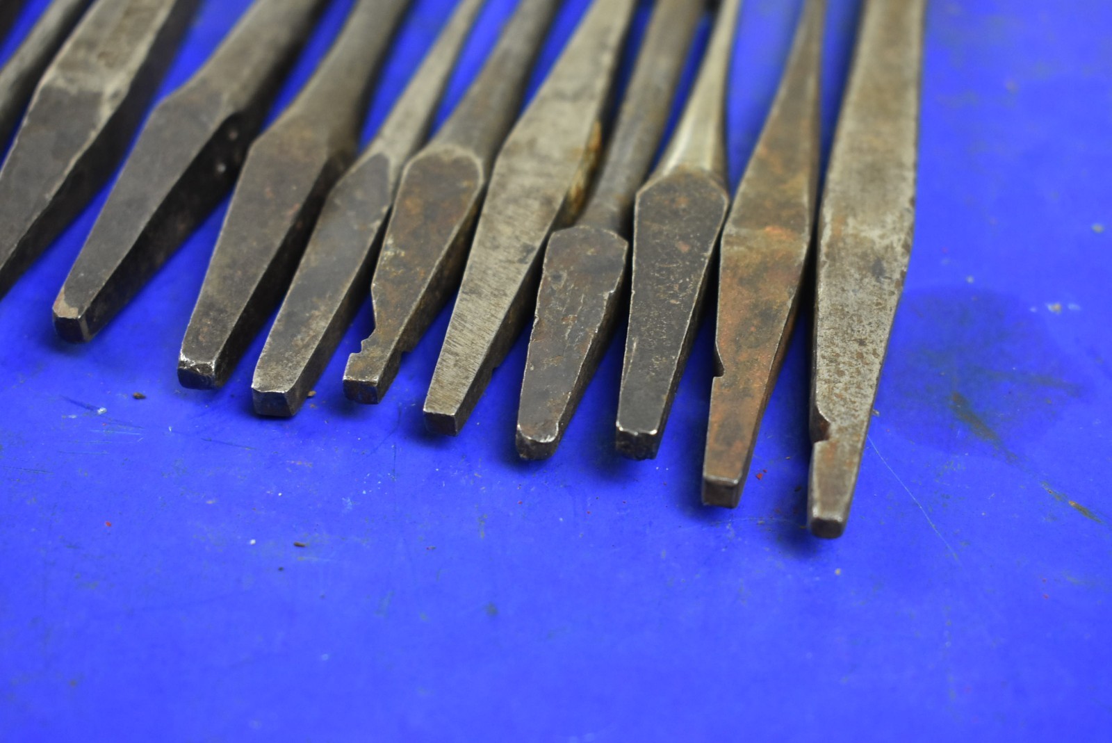 Fourteen Old/Vintage Brace Bits Spoon Bit, Flat Bit, etc.