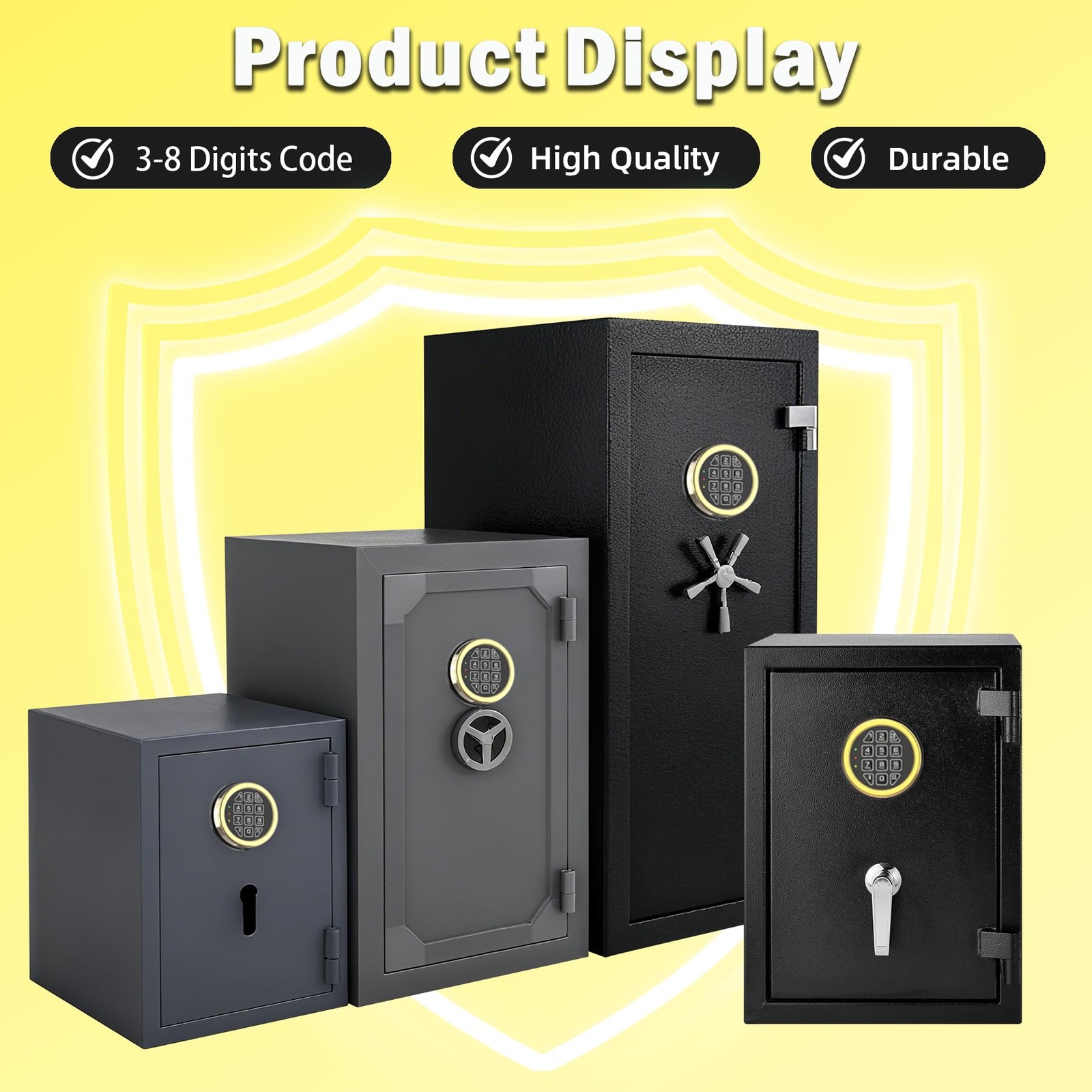 Gun Safe Lock Replacement with Right Swing Bolt & Bolt, Gold