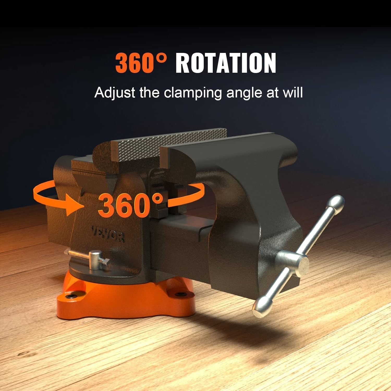 Versatile 6-Inch Workbench Vise with Complete Kit – Bolts, Nuts, and Jaw Pads