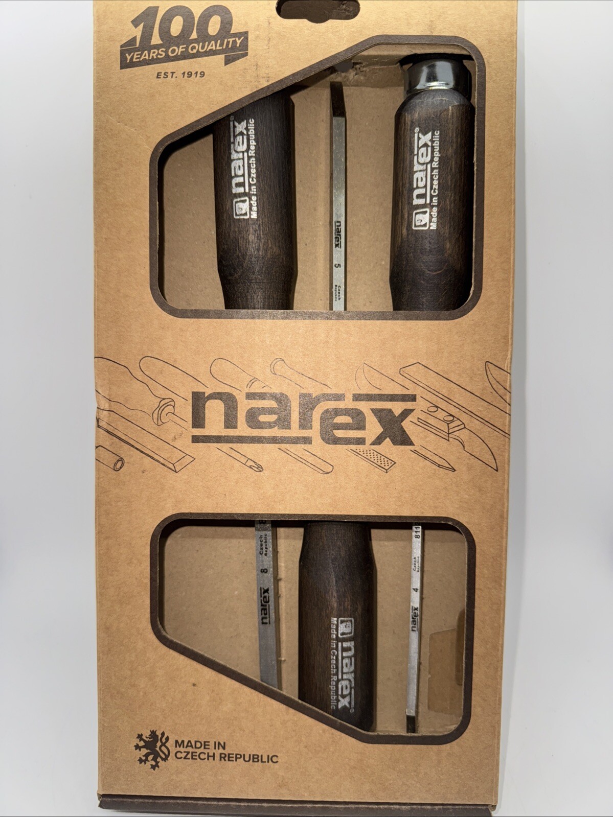 Narex Made in Czech Republic, 4mm, 5mm, 8mm Mortise Chisels*FAST FREE SHIPPING*
