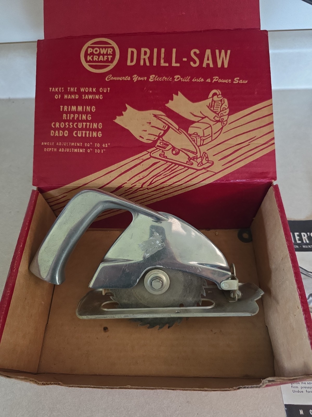 Montgomery Ward Powr-Kraft Drill Saw 1950s