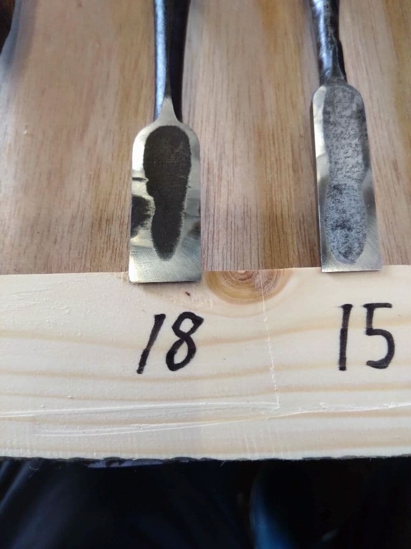 Lot of 6 Restored Japanese Chisels Oire Nomi Set Sharpened Woodworking W/Pouch