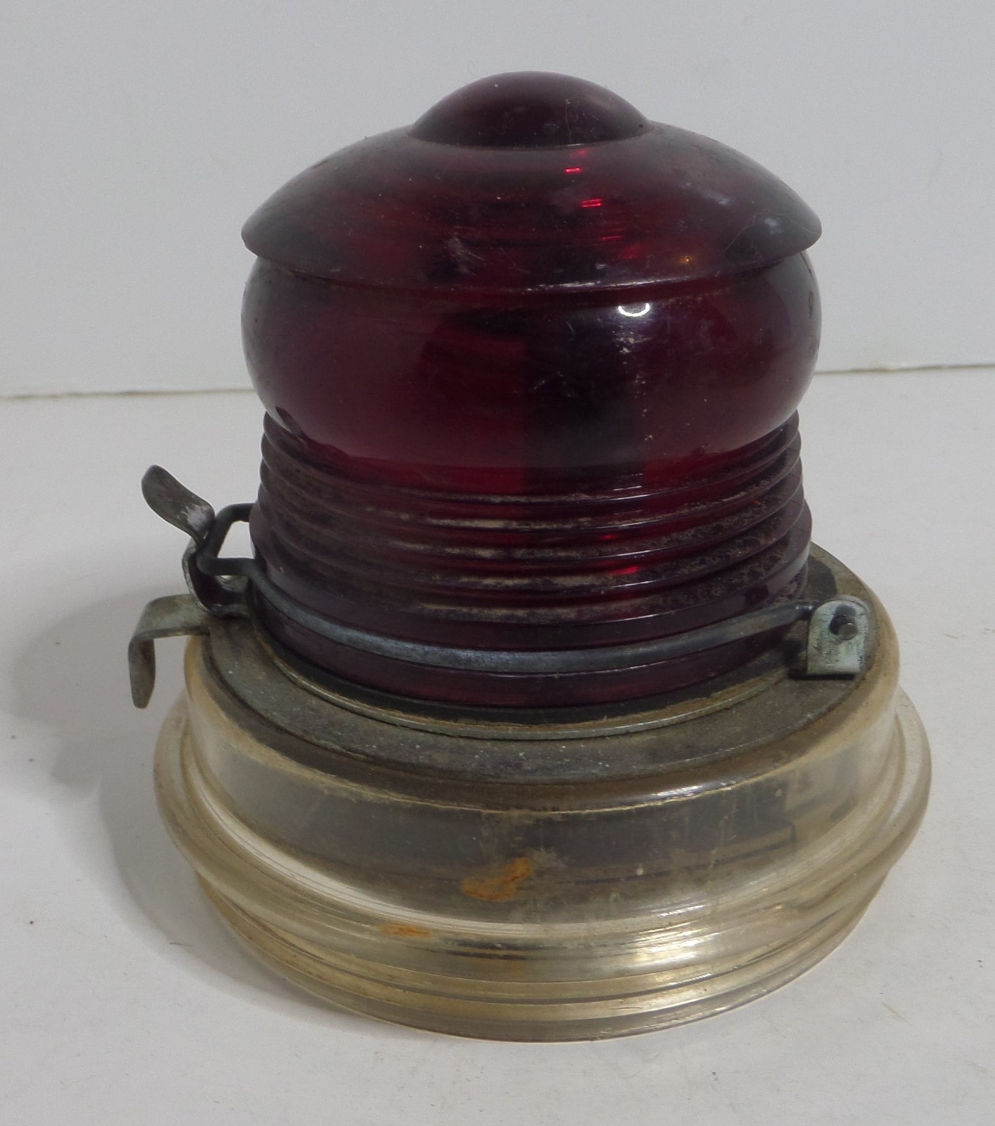 red light top for lanterns 2 bulbs GE502 vintage