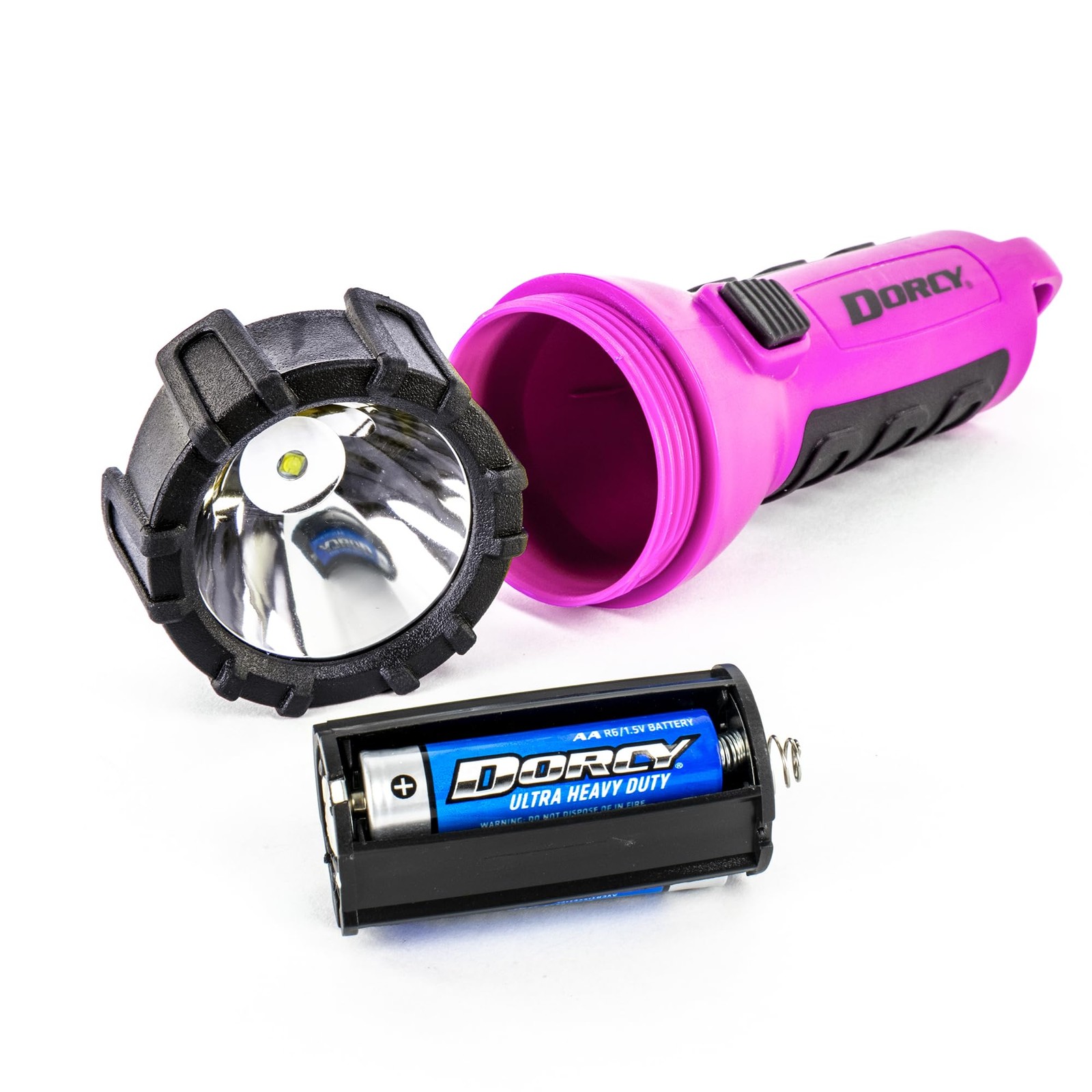 Dorcy 55 Lumen Floating Water Resistant LED Flashlight with 8.8 Inch, Pink