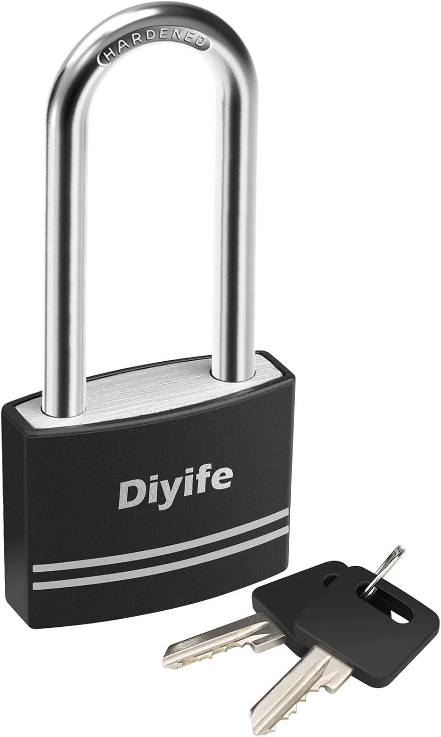 Compact Keyed Aluminum Padlock with Long Shackle – Ideal for Indoor/Outdoor Use