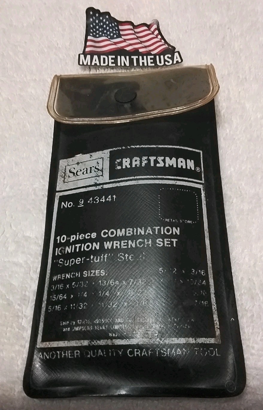 CRAFTSMAN 43441 10PC COMBINATION IGNITION WRENCH SET ” SUPER- SAE USA 🇺🇸