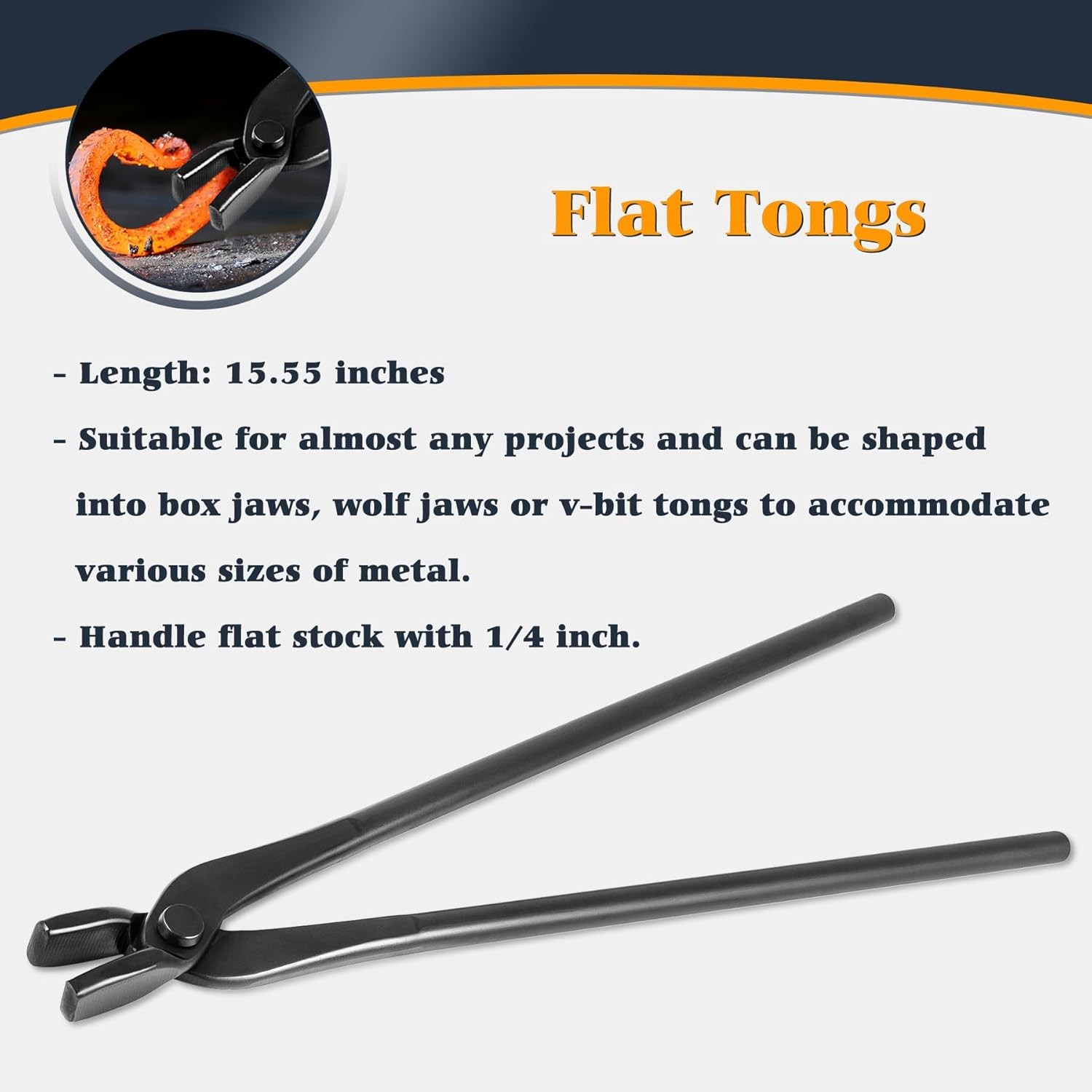 Knife Making Tongs Blacksmith Tongs Tools Set Forging Tongs Tool Kit 5 PCS Black