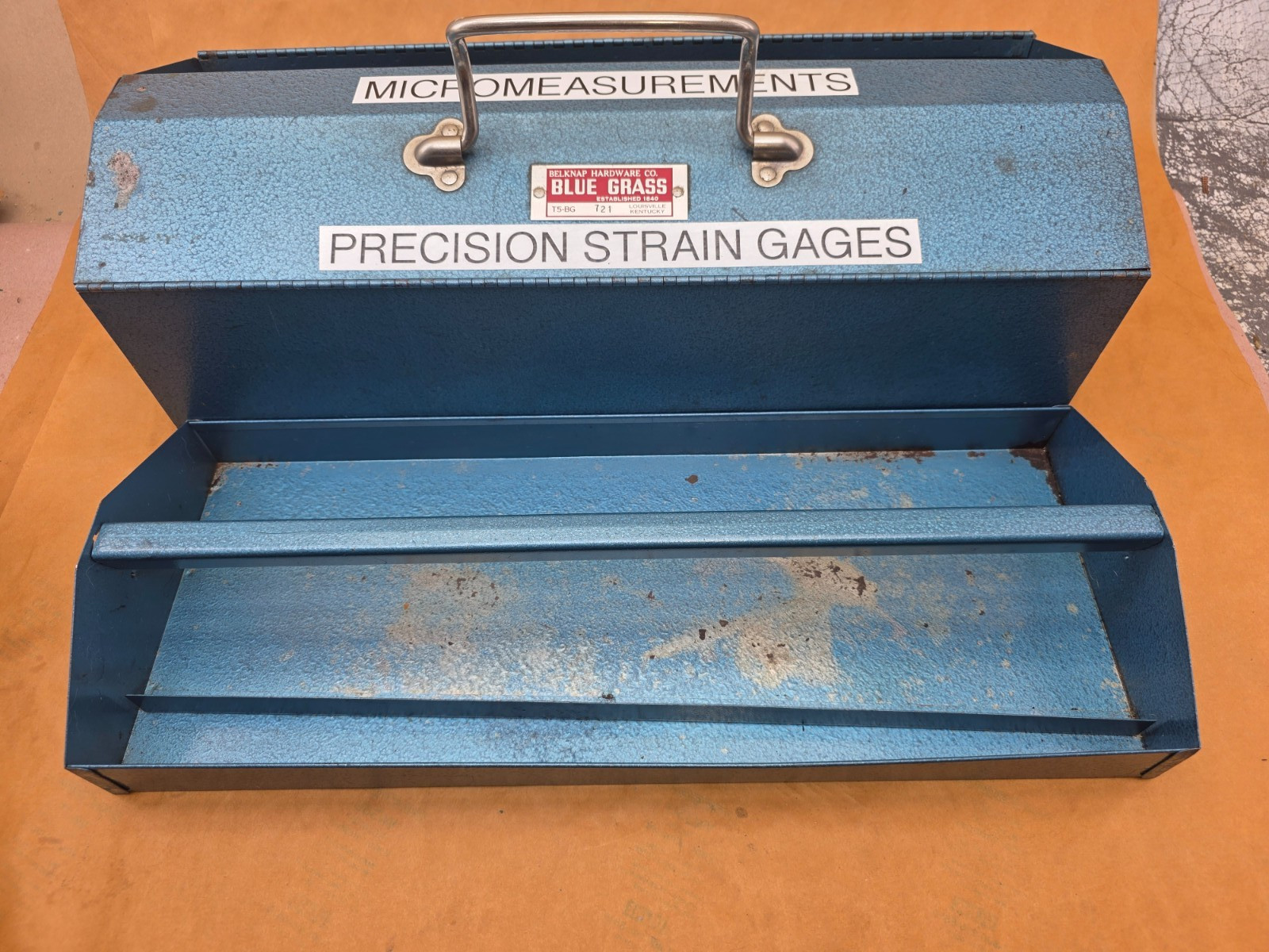 Vintage Belknap Blue Grass T5-BG 721 Tool Box 21 L X 9 W X 7.5 H
