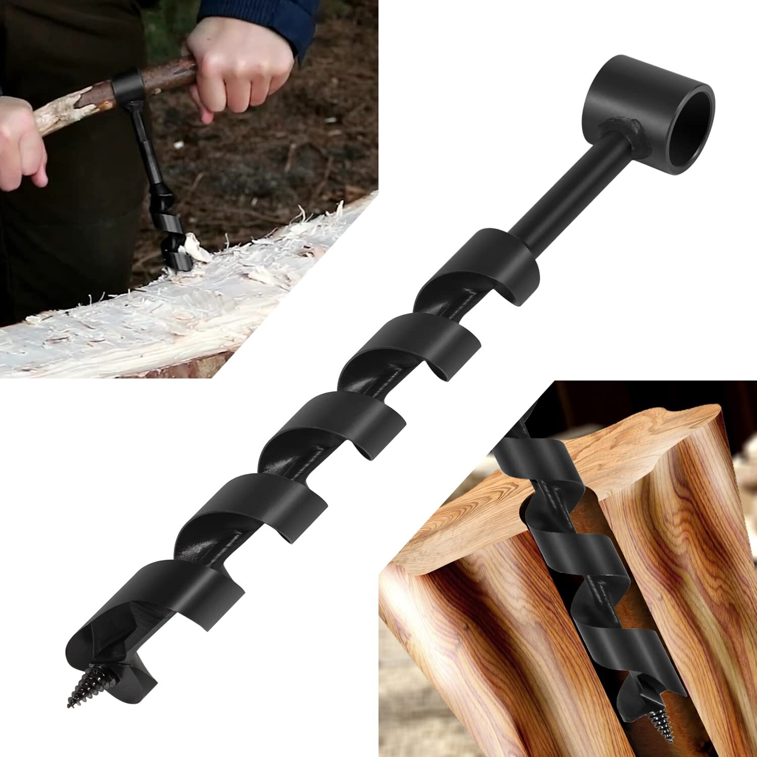 Scotch Eye Wood Auger Drill Bit Hand Auger for Bushcraft Backpack Camping