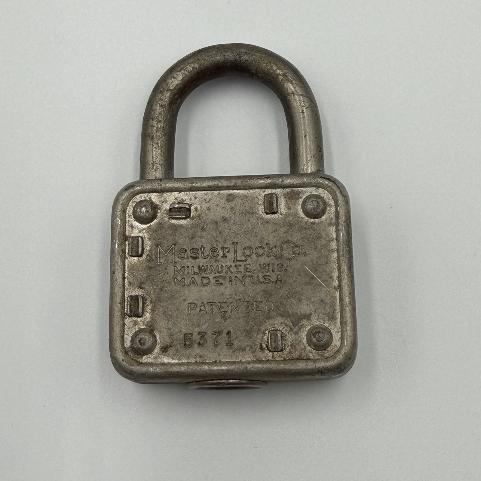 (5) Vintage Master Lock Co #77 Lion Head Padlock (3) keys All Keyed Same
