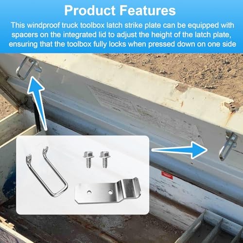 71061PK Latch Strike Plate for Weather Guard Tool Box Locks, Truck Bed Box