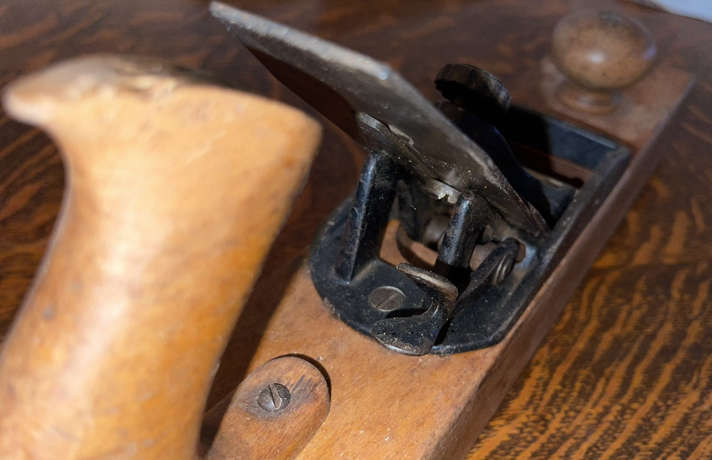 14-1/2X2-1/4″ WOODEN PLANE~ 76~ ANTIQUE~ 18TH CENTURY~ WOODWORKING